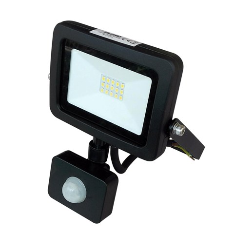 PIR LED SMD ПРОЖЕКТОР 10W с Датчик за Движение 3000К - Затвори