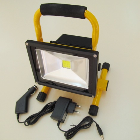 20W Акумулаторен LED ПРОЖЕКТОР 4500К със Стойка 20W Акумулаторен LED ПРОЖЕКТОР 4500К със Стойка