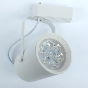 7W Релсов Прожектор Топла Светлина 3000K - Бял