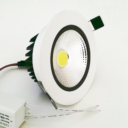 5W LED COB Луни за Вграждане Топла Светлина 2700K Сатенено Бял Корпус