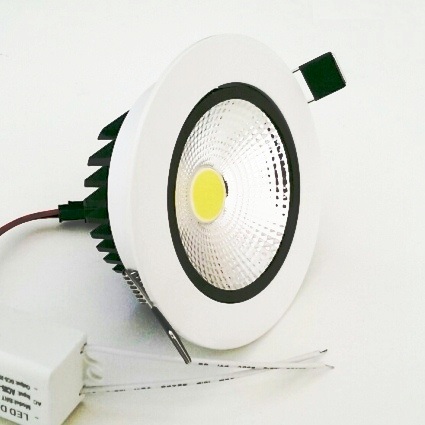 5W LED COB Луни за Вграждане Студено Бяла Светлина 6500K Сатенено Бял Корпус - Затвори