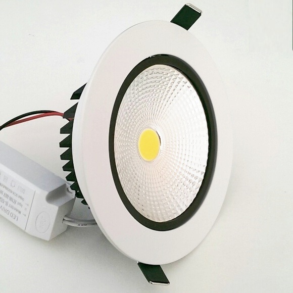 12W LED COB Луни за Вграждане Топла Светлина 2700K Сатенено Бял Корпус