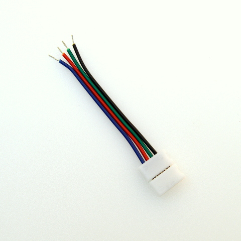 Едностранен Конектор с кабел за RGB LED Лента SMD5050 Едностранен Конектор с кабел за RGB LED Лента SMD5050