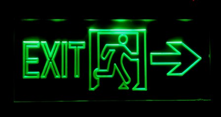Луксозна LED табелка - EXIT на дясно за Евакуационно осветление Луксозна LED табелка - EXIT на дясно за Евакуационно осветление
