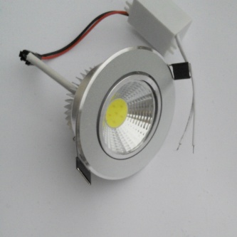 3W LED COB Луни за Вграждане Студена Светлина 6500K Корпус - Металик