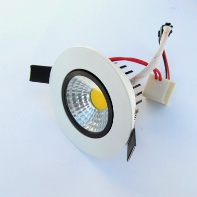3W LED COB Луни за Вграждане Топла Светлина 2700K Сатенено Бял Корпус