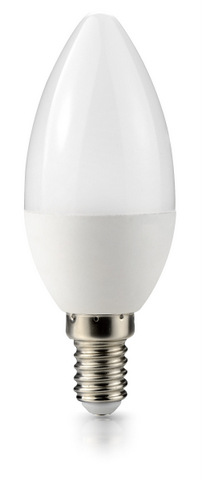 3W LED Крушка Е14-С37 6000K Студено бяла светлина