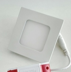 3W LED Панел за Вграждане Квадратен -4500К Натурално Бяла Светлина