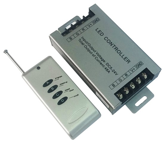LED Контролер за RGB Лента с RF Дистанционно Управление с 4 бутона до 216W